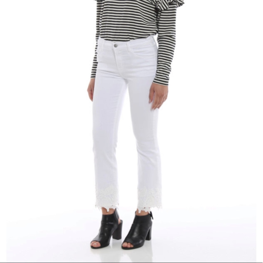 LAST CHANCE Brand White Cropped Boot Jeans